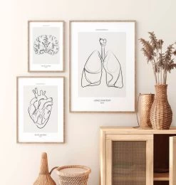 Lungs Anatomy - Line Art -Codex Anatomicus Shop MN026 2