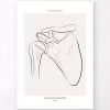 Shoulder Anatomy - Line Art
