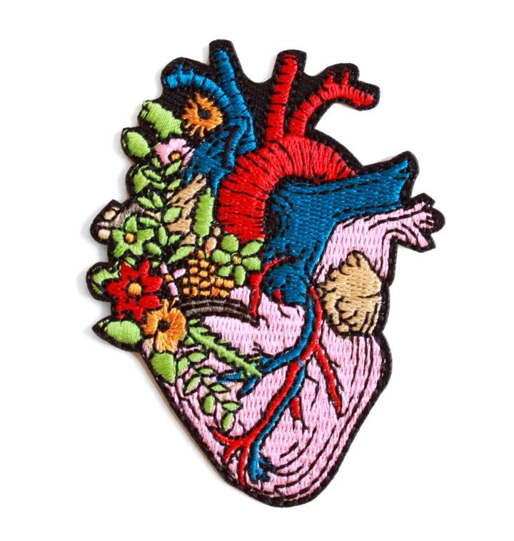 Heart Patch - Iron On, 65mm 3 Heart Patch - Iron On, 65mm