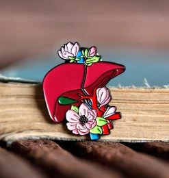 Liver With Flowers - Enamel Pin