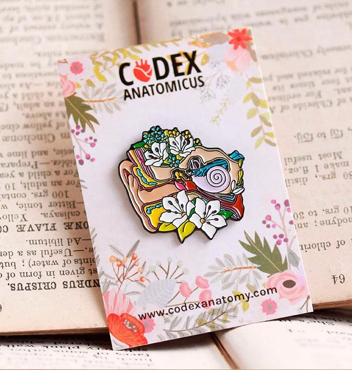 Ear With Flowers - Enamel Pin 4 Ear With Flowers - Enamel Pin - Image 2