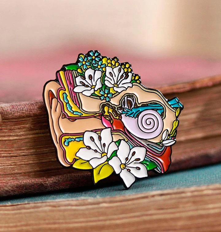 Ear With Flowers - Enamel Pin 3 Ear With Flowers - Enamel Pin