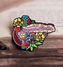 Pancreas With Flowers - Enamel Pin
