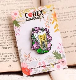 Tooth With Flowers - Enamel Pin -Codex Anatomicus Shop PINCA017 2