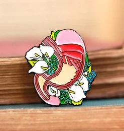 Stomach With Flowers - Enamel Pin