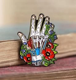 Hand With Flowers - Enamel Pin