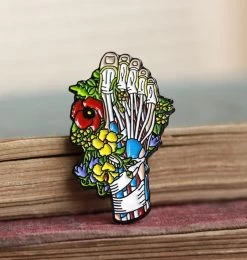 Foot With Flowers - Enamel Pin