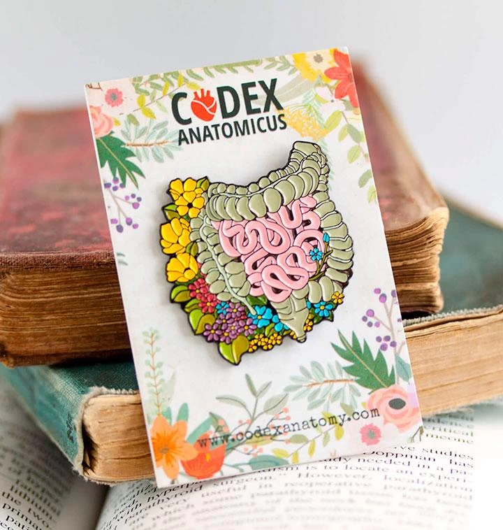 Intestines With Flowers - Enamel Pin 4 Intestines With Flowers - Enamel Pin - Image 2
