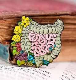 Intestines With Flowers - Enamel Pin