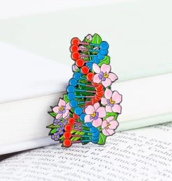 DNA With Flowers - Enamel Pin