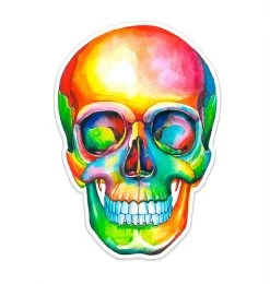 Skull Sticker - Watercolor Splash