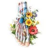 Foot Anatomy Sticker - Floral
