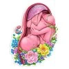 Fetus Sticker - Floral