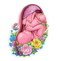 Fetus Sticker - Floral