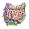 Intestines Anatomy Sticker - Floral -Codex Anatomicus Shop ST045