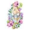 Knee Anatomy Sticker - Floral -Codex Anatomicus Shop ST056