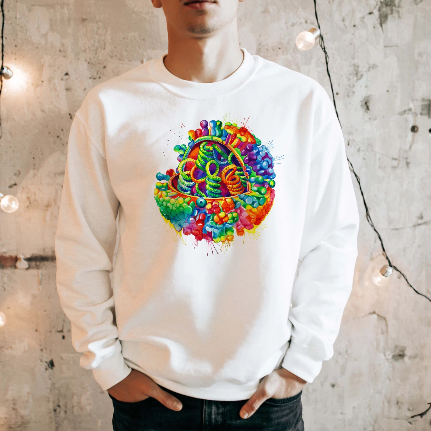 Virus Unisex Sweatshirt - Watercolor 4 Virus Unisex Sweatshirt - Watercolor - Image 2