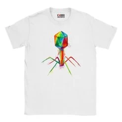 Bacteriophage Unisex T-Shirt - Watercolor 7 Bacteriophage Unisex T-Shirt - Watercolor -Codex Anatomicus Shop Watercolor Designs Virus 1 tshirt mock