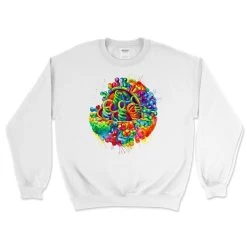 Virus Unisex Sweatshirt - Watercolor 7 Virus Unisex Sweatshirt - Watercolor -Codex Anatomicus Shop Watercolor Designs sweat mockup