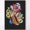 Heart With Flowers II - Black -Codex Anatomicus Shop lpa418