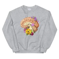Brain II Unisex Sweatshirt - Floral 12 Brain II Unisex Sweatshirt - Floral -Codex Anatomicus Shop mockup 0560a7a9