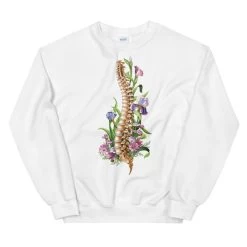 Spine Unisex Sweatshirt - Floral -Codex Anatomicus Shop mockup 0830c0b1