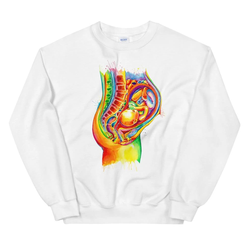 Fetus Unisex Sweatshirt - Watercolor 5 Fetus Unisex Sweatshirt - Watercolor - Image 3