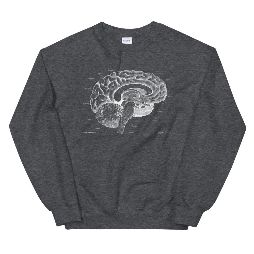 Brain I Unisex Sweatshirt - Chalkboard 6 Brain I Unisex Sweatshirt - Chalkboard - Image 4