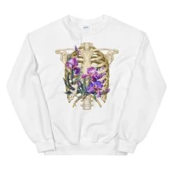 Rib Cage I Unisex Sweatshirt - Floral -Codex Anatomicus Shop mockup 2031f8b9