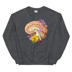 Brain II Unisex Sweatshirt - Floral 11 Brain II Unisex Sweatshirt - Floral -Codex Anatomicus Shop mockup 23c5c9a9