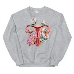 Uterus Unisex Sweatshirt - Floral -Codex Anatomicus Shop mockup 370a205a