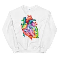 Heart Unisex Sweatshirt - Watercolor 7 Heart Unisex Sweatshirt - Watercolor -Codex Anatomicus Shop mockup 3b227cc6