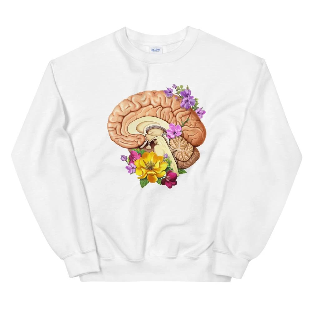 Brain II Unisex Sweatshirt - Floral 8 Brain II Unisex Sweatshirt - Floral - Image 6