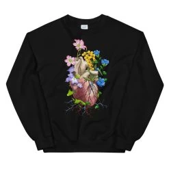Heart I Unisex Sweatshirt - Floral -Codex Anatomicus Shop mockup 45325ae7