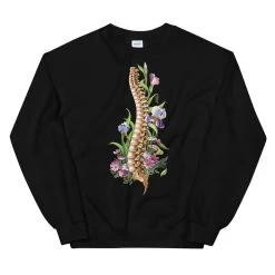 Spine Unisex Sweatshirt - Floral -Codex Anatomicus Shop mockup 5b884806