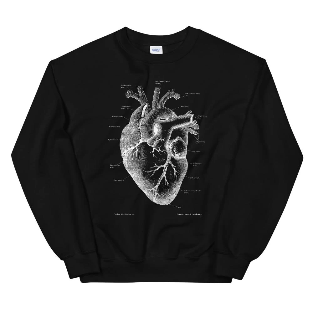 Heart III Unisex Sweatshirt - Chalkboard 5 Heart III Unisex Sweatshirt - Chalkboard - Image 3