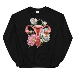 Uterus Unisex Sweatshirt - Floral -Codex Anatomicus Shop mockup 64b21c70