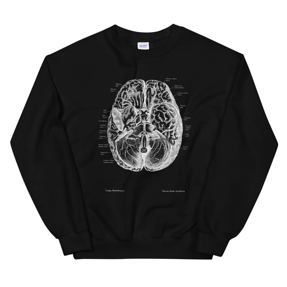 Brain II Unisex Sweatshirt - Chalkboard 5 Brain II Unisex Sweatshirt - Chalkboard - Image 3