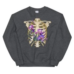 Rib Cage I Unisex Sweatshirt - Floral -Codex Anatomicus Shop mockup 707cb751