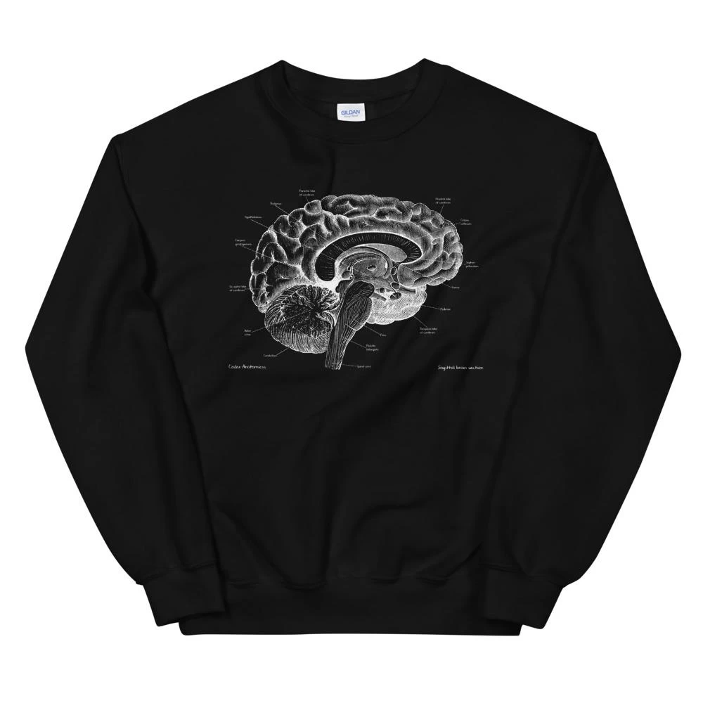 Brain I Unisex Sweatshirt - Chalkboard 5 Brain I Unisex Sweatshirt - Chalkboard - Image 3