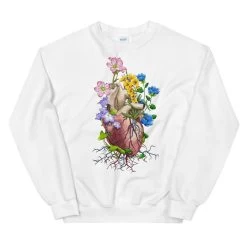 Heart I Unisex Sweatshirt - Floral -Codex Anatomicus Shop mockup 7cfa4955