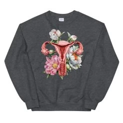 Uterus Unisex Sweatshirt - Floral -Codex Anatomicus Shop mockup 81cf1c74
