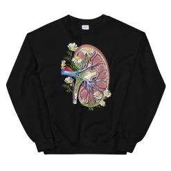 Kidney Unisex Sweatshirt - Floral 10 Kidney Unisex Sweatshirt - Floral -Codex Anatomicus Shop mockup 821b8e8c
