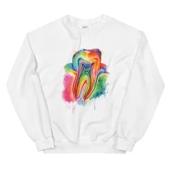 Tooth Unisex Sweatshirt - Watercolor -Codex Anatomicus Shop mockup a5c1f0af