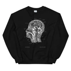 Head Section Unisex Sweatshirt - Chalkboard -Codex Anatomicus Shop mockup ba46cc6a