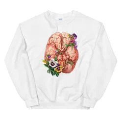 Brain Unisex Sweatshirt - Floral -Codex Anatomicus Shop mockup c731b7c2