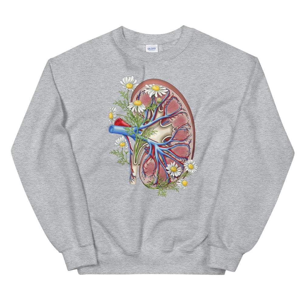 Kidney Unisex Sweatshirt - Floral 7 Kidney Unisex Sweatshirt - Floral - Image 5