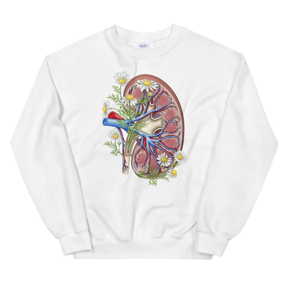 Kidney Unisex Sweatshirt - Floral 8 Kidney Unisex Sweatshirt - Floral - Image 6