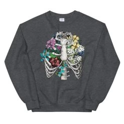 Ribcage II Unisex Sweatshirt - Floral -Codex Anatomicus Shop mockup df110bfc