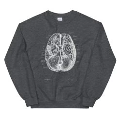 Brain II Unisex Sweatshirt - Chalkboard 9 Brain II Unisex Sweatshirt - Chalkboard -Codex Anatomicus Shop mockup df4e021d